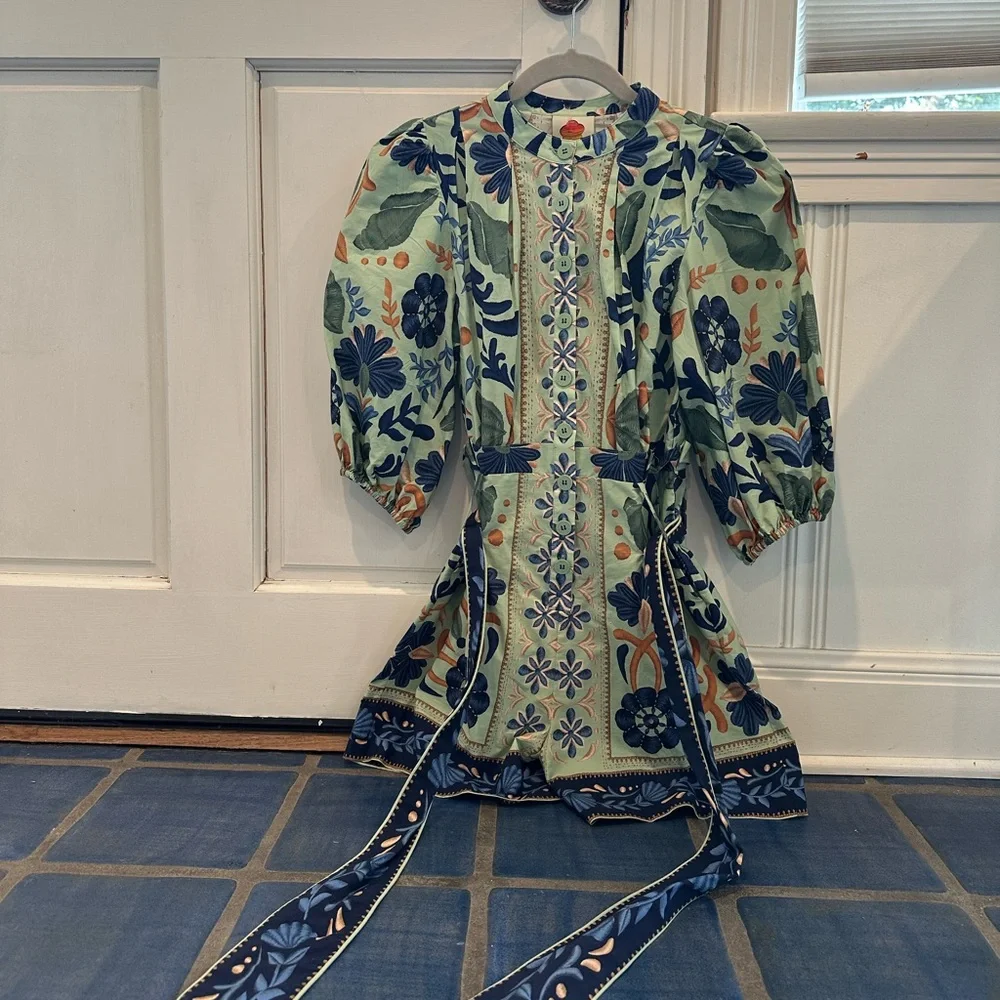 Farm Rio Ocean Tapestry Romper - Picture 2 of 3